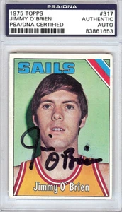 Jimmy O'Brien Autographed 1975 Topps Card #317 San Diego Sails PSA/DNA #83861653 - Picture 1 of 1