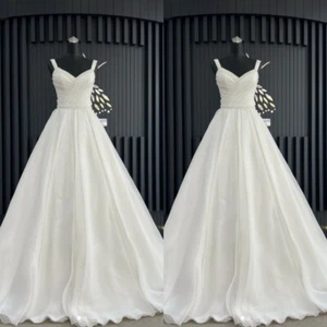 Chiffon Wedding Dresses Sleeveless Beach Boho White Ivory Simple Bridal Gowns - Picture 1 of 11