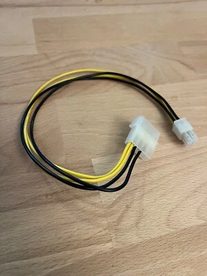 4PIN Stromadapter ATX 1.1 Molex Stecker 4polig auf Mainboard Anschluss 4 PIN 12V - Bild 1 von 2