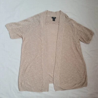 Cárdigan Lane Bryant para mujer frente abierto lino mezcla algodón talla 26/28 suéter Foto 1 de 4