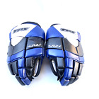 Louisville TPS R2 Hockey Gloves Sz 12" Blk/Blu/Wht Leather Palms