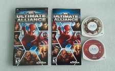 Marvel: Ultimate Alliance (Sony PSP, 2006) Complete With Manual + Spiderman 2 mv