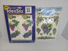 IdeaStix Do-It-Yourself Decal Grapes - Two Sheets. Peel And Stick Decor Lot Of 2