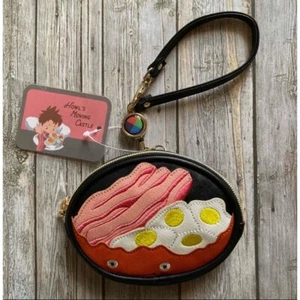 Studio Ghibli Howl's Moving Castle Calcifer Coin Card Case Calcifer & Bacon eggs - Picture 1 of 20