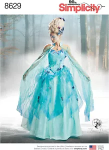 Simplicity 8629 H5 Fantasy Costume Gown Fairy Queen FROZEN COSPLAY CORSET 33PC - Picture 1 of 10