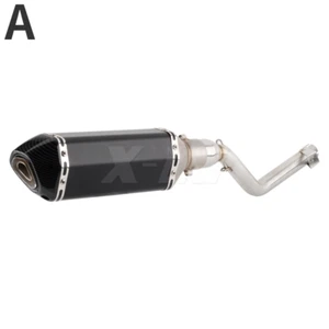 For Keeway TX 125 SM 2012-2021 Motorcycle Exhaust Muffler With Mid Link Pipe - Picture 1 of 8