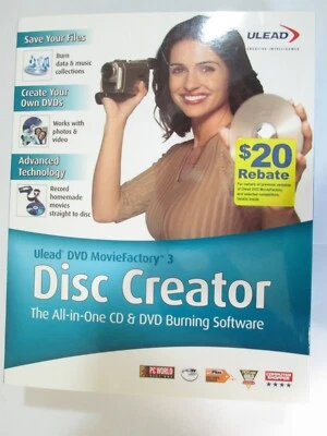 Ulead DVD MovieFactory 3 Disc Creator CD & Video Burning Solution DMF V3 Disk - Image 1 of 4