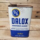 Alcool dénaturé vintage D&d Dalox 32 fl oz (1 qt) étain publicité vide