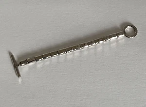 Vintage ELLEN TRACY Heavy Silver Link Bracelet With Toggle Clasp. Great! 54.2 Gr - Picture 1 of 8
