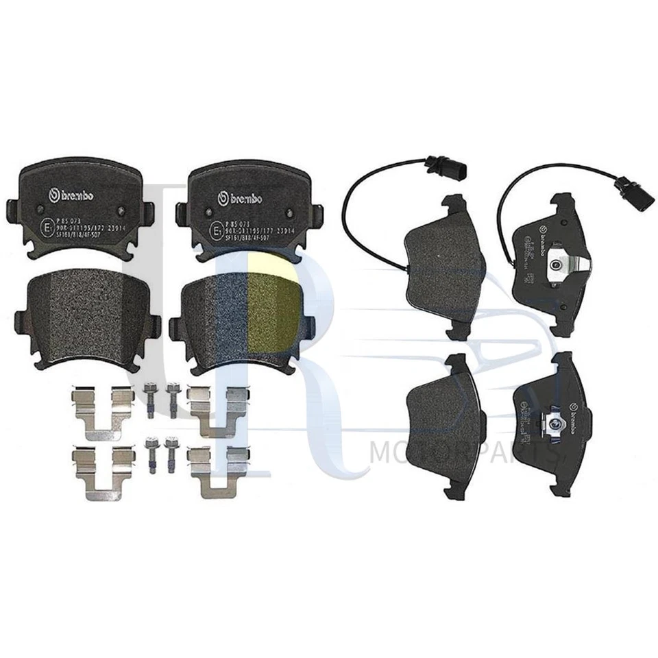 Juego de 2 pastillas de freno de disco delanteras traseras Brembo para Audi A4 2005 2006 2007 2008 2009 Foto 1 de 1