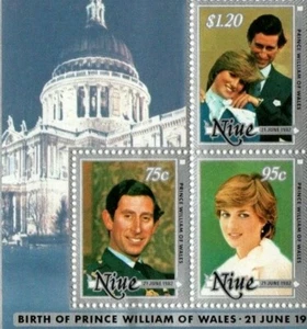 AN 1982 UMM MINI SHEET FROM NIUE. BIRTH OF PRINCE WILLIAM - Picture 1 of 1