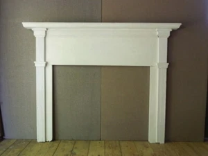 American 19th Hand Made Fireplace Mantle, Overall- 54 X 68 - Picture 1 of 4