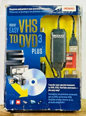 Roxio Easy VHS to DVD 3 Plus Converter Transfer Old Home Videos NEW Open Box - Image 1 of 4
