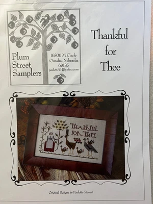 Plum Street Samplers- Thankful for Thee Chart - Image 1 of 2