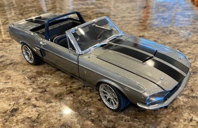 NEW ACME 1/18 1967 FORD MUSTANG SHELBY GT500 CONVERTIBLE GUNMETAL W/BLK A180188 - Image 1 of 4