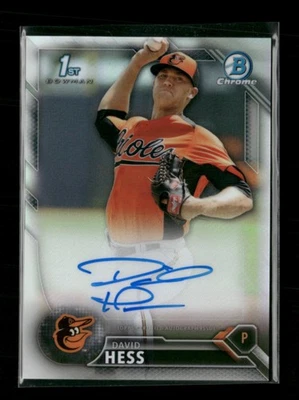 2016 Bowman Chrome #CPA-DH David Hess Prospects Autographs Refractor #/499 Auto - Image 1 of 2
