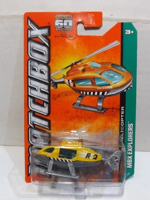 2012 Matchbox Yellow Rescue Helicopter MBX Explorers 66/120 60th Anniversary - Image 1 of 3