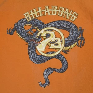 Vintage Billabong Dragon 73 Shirt Size Medium Orange 90s Skate Surf Made In USA - Picture 1 of 13