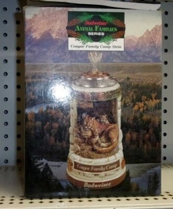 BUDWEISER CS489 AMERICAN FAMILIES COUGAR #4 STEIN MUG 2000 BY CERAMARTE - Picture 1 of 6