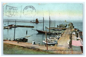 East Harbor Looking North Block Island Rhode Island R.I. Postal de envíos D14 - Imagen 1 de 2