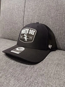 Cappello regolabile '47 MLB Chicago White Sox OSFM Trucker Snapback Baseball NUOVO - Foto 1 di 8