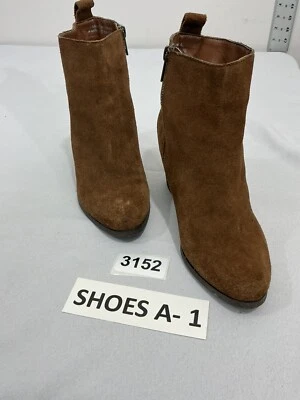 Botines Mujer Ecote Talla 6 Gamuza Coñac Cremallera Tacón Bloque Foto 1 de 4