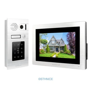 Intercomunicador doméstico de video y audio HOMSECUR con contraseña RFID cámara de aleación de aluminio - Imagen 1 de 11