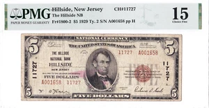 $5 1929 T2 National HILLSIDE New Jersey NJ 🇺🇸 Mega Rare 🇺🇸 Only 5 on Census! - Picture 1 of 2
