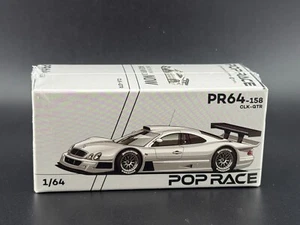 Pop Race Mercedes Benz AMG CLK GTR Silver #158 1/64 - Picture 1 of 3