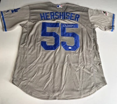Orel Hershiser Signed Grey Los Angeles Dodgers Jersey PSA 9A20664 - Image 1 of 3