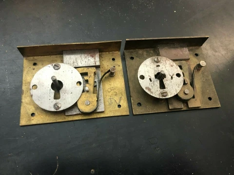 Antique French Brass Drawer Locks (No Keys) Cover