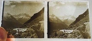 Foto placa cristal début 1900 Alpinismo - 12,5 X 6cm - Picture 1 of 2