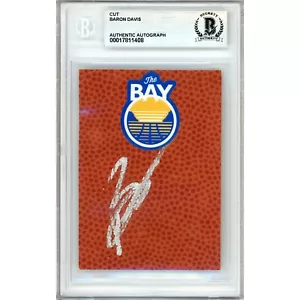 Baron Davis Signed Basketball Cut Golden State Warriors Beckett Auto Slab - Picture 1 of 5