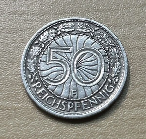 50 Reich Pfennig 1927 Pour Weimar République - Picture 1 of 2