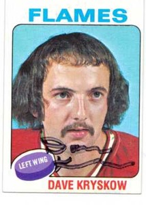 Dave Kryskow 1975-76 Topps Card # 158 Signed Tough Auto