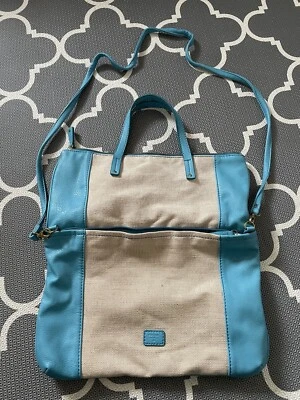 Bolso Bandolera Plegable Fossil Kira + Correa Azul Foto 1 de 4