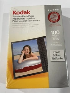 Kodak Premium 4x6 Photo Paper Brilliant Gloss Instant Dry 100 Sheets Sealed Box - Picture 1 of 2