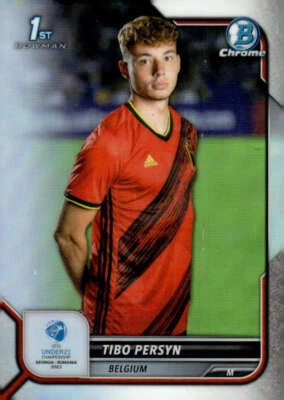 TIBO PERSYN Pre-RC 2022 Bowman Chrome Road to UEFA U21 Euros Refractor ID:137957 - Image 1 of 2