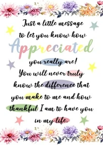 NEW DESIGN Thank You Card - Thank you A5 Card Friendship Appreciation Love - Picture 1 of 4