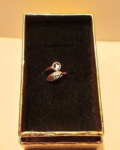 Anillo de cristal, chapado en oro de 18k, ajustable - Imagen 1 de 1