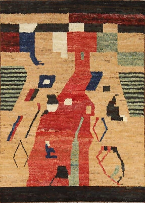 Современные роскошные небольшие марокканские шерстяные ковры ручной работы 5x7 футов - Изображение 1 из 4