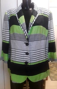 Schicker Leinen Blazer Mehrfarbig Gr. 48 - Bild 1 von 1