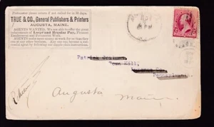 TRUE & CO., GENERAL PUBLISHERS & PRINTERS, 1892, AUGUSTA, MAINE - Picture 1 of 2