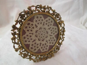 Vintage Celeste Hollywood Regency gold Filigree round Frame 6" - Picture 1 of 5