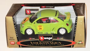 Burago 1/24 VW New Beetle Cup 2000 ADAC Volkswagen Bug Racing Car Bijoux 1529 - Picture 1 of 4