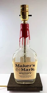Maker's Mark Table Desk LAMP Bar Lounge Game Room Liquor Bottle Party Light - Picture 1 of 4