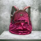 Pink Victorias Secret Campus Backpack Laptop Travel Bookbag Dark Red Ruby Velve