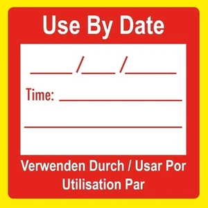 Use By Date Food - Kitchen Canteen Stickers - Labels - Food Hygiene Preparation - Picture 1 of 4