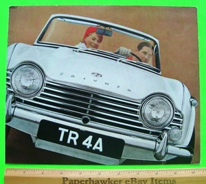 1966 TRIUMPH TR-4A IRS BIG COLOR FOLDER BROCHURE Export (USA?) Ed. XLNT+ - Picture 1 of 7