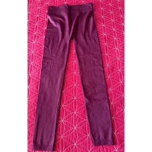 Sofra Women Free Size Seamless Leggings Burgundy Polyester Spandex TX700 - Picture 1 of 7